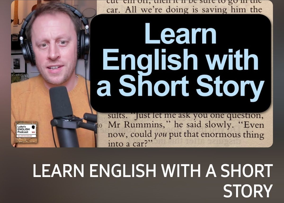 معلم اللغة الإنجليزية وصاحب بودكاست Luke's English

يطور لغتك عن طريق القراءة والإستماع؛ المميز فيه انه هو اللي يقرأ عليك القصص بأكثر من طريقة تطور فيها إستماعك واستيعابك 

السلسلة كاملة :
youtube.com/playlist?list=…