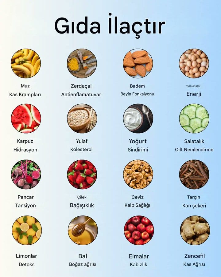 Gıdalar doğal ilaçtır.