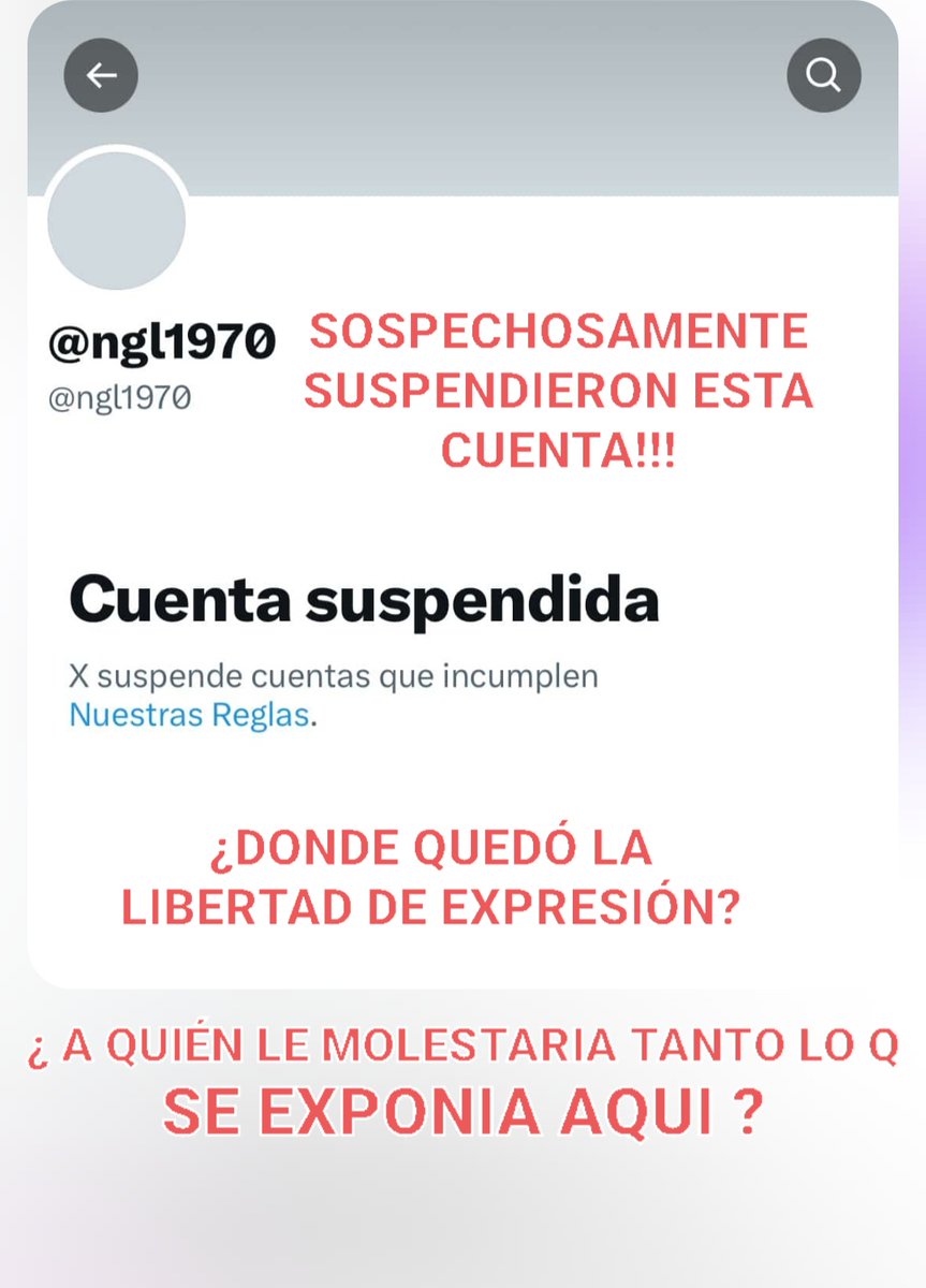 LAPESADA0604's tweet photo. ATENCIÓN ‼️QUIEREN PROHIBIR NUESTRA LIBERTAD DE EXPRESIÓN Y MAÑANA PUEDES SER TÚ ‼️@ngl0970 
@Mercy14920272 @CarLon_2020 @BoleraTey21955 @BrendaA79306428 @iletyvzqz @marield87 @PorLasBarbasOf @EsdeProfugos @APalaciosReal @anamaalvarado @MichRubalcava @Grafocafe @SoyCarloUriel @nosoypaparazzi @JorgeCarbajalOf @elfilipoficial @vegabiestro @ladeicaza @rosamoradoazul @caly_munoz @ChismosoteTV @00encarnacion @Amy45644428 @baldozambrano01 @betancourtgarza @Brandy196722409 @DannielaPr @elchicocriticon @erickagarza74 @garciaadc @GemsidaRiva @EnShockOficial Economista ha sido silenciada‼️
