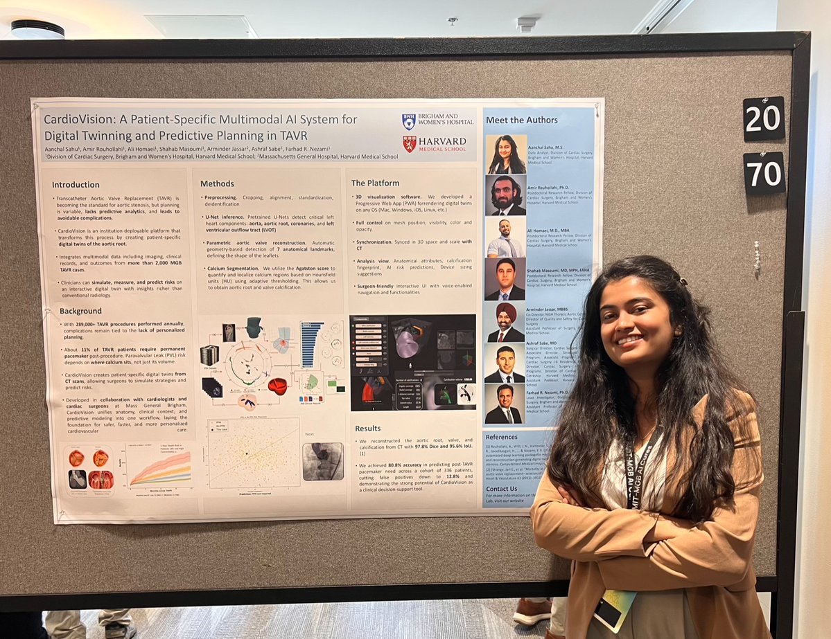 FarhadRNezami's tweet image. Strong presence at 2025 MIT-MGB AI Cures event by MIT Jameel Clinic @AIHealthMIT: 5 posters, 3 selected for oral spotlights. Proud to put @BrighamCardiac on the map in the AI and medicine community. @BrighamResearch @MGBInnovation @MassGenBrigham @MGBResearchNews #NezamiLab