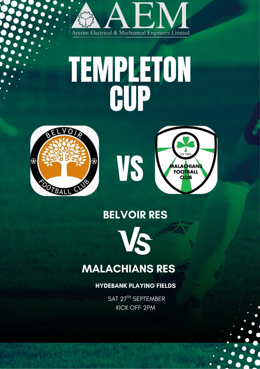 The firsts are at home, on league duty to Portavogie, whilst the seconds are away to Belvoir in the Templeton Cup. #UpTheSuperMals☘️💪
