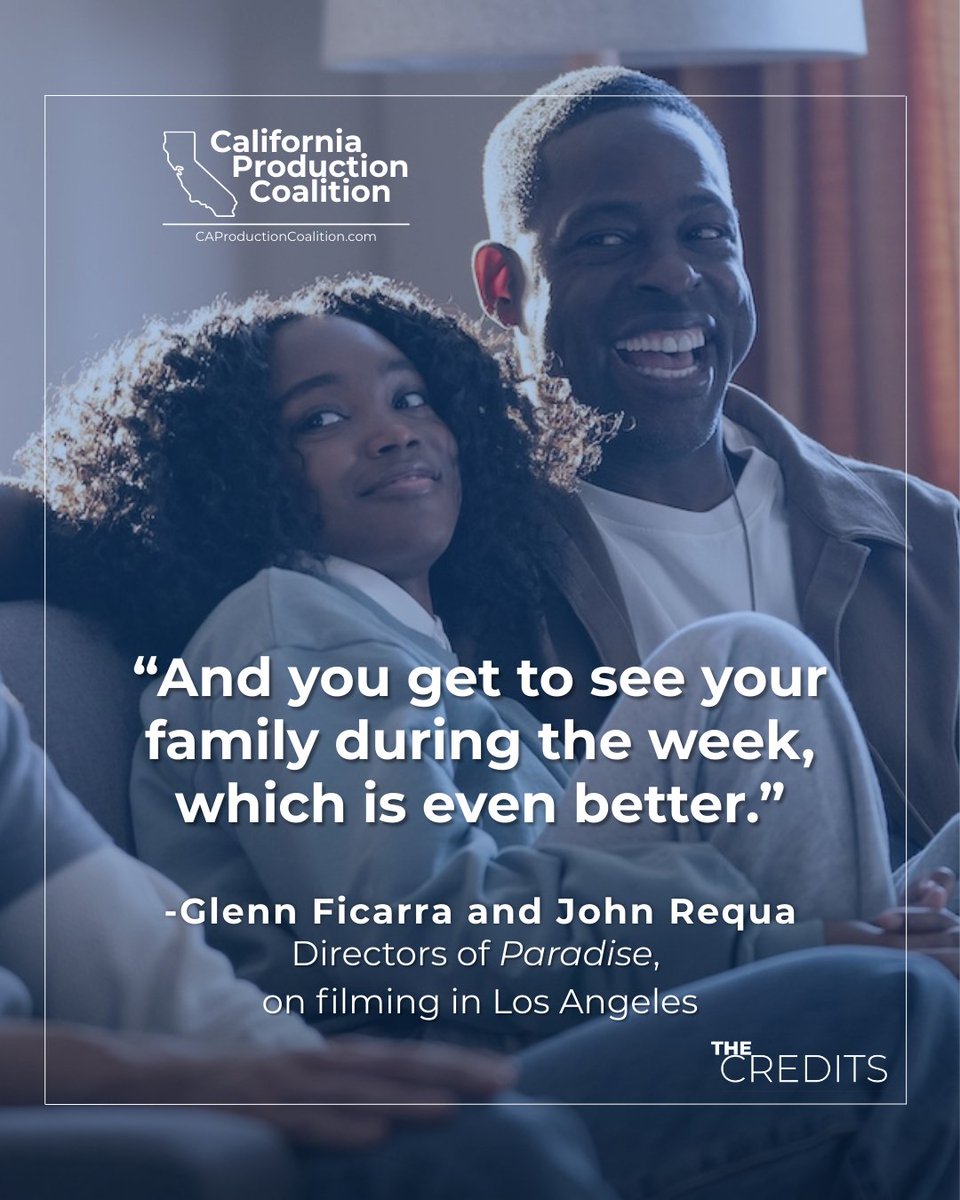 caproductionco's tweet image. Prestige TV series this year have been leading by example: Emmy-nominated @paradiseonhulu and many others were filmed in Los Angeles County.

@TheCredits spoke to the show's directors about the benefits of working in LA.

Check out the full interview: motionpictures.org/2025/08/how-th…