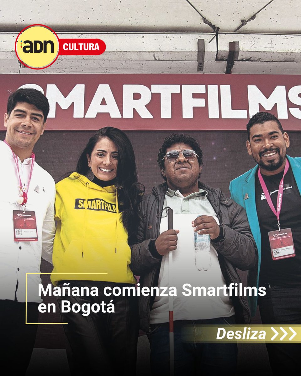 ADNMedellin's tweet image. ¡Luz, cámara, celular! 📱
Desde el 25 de septiembre, Bogotá será escenario de Smartfilms, el festival que celebra las historias contadas desde la creatividad y la inclusión. #Smartfilms #Bogotá #FestivalDeCine

📍Conoce más en diarioadn.co