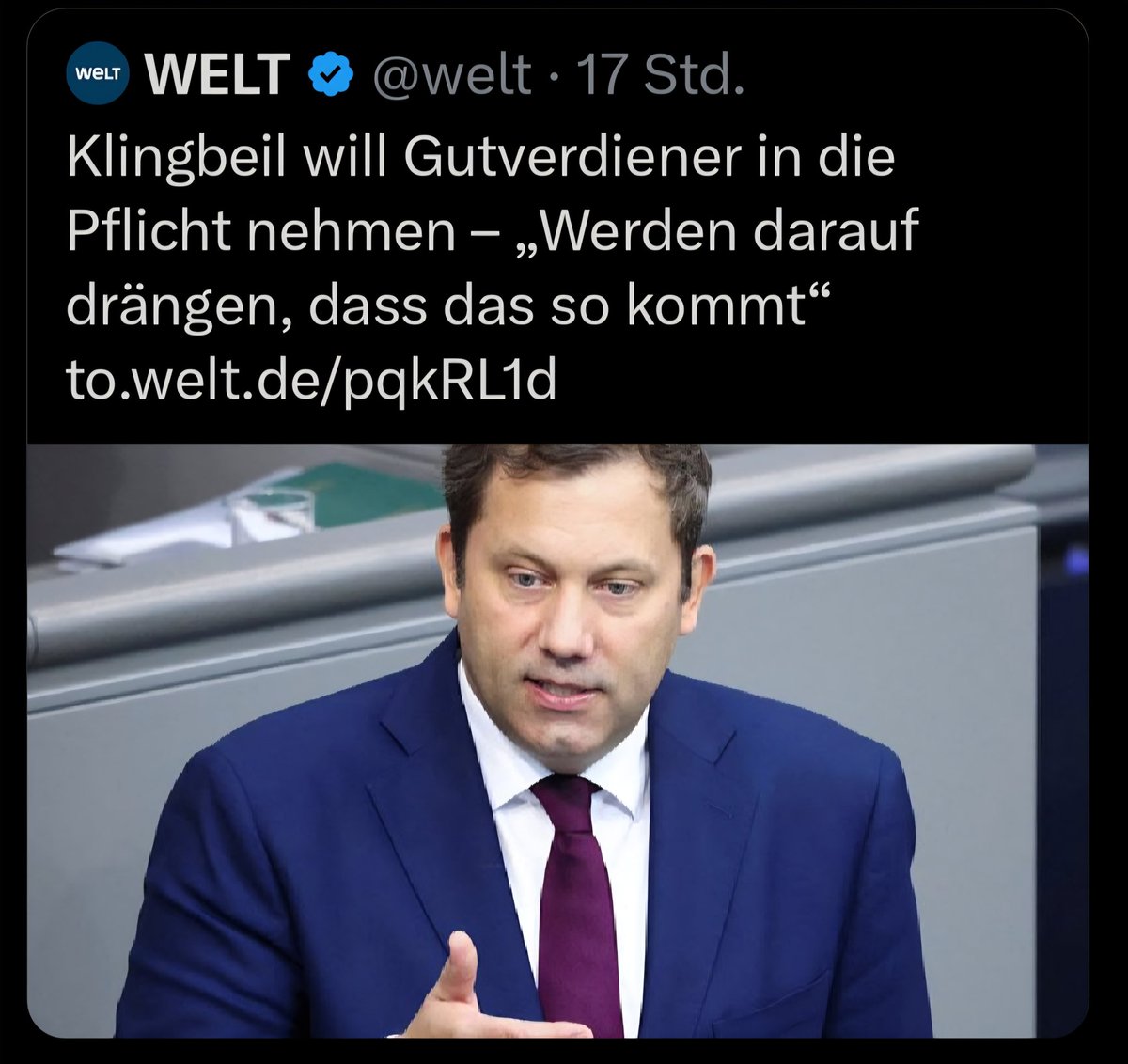 Ja,  er muss das Geld für seine Frau bei D21 beibringen. ;-)