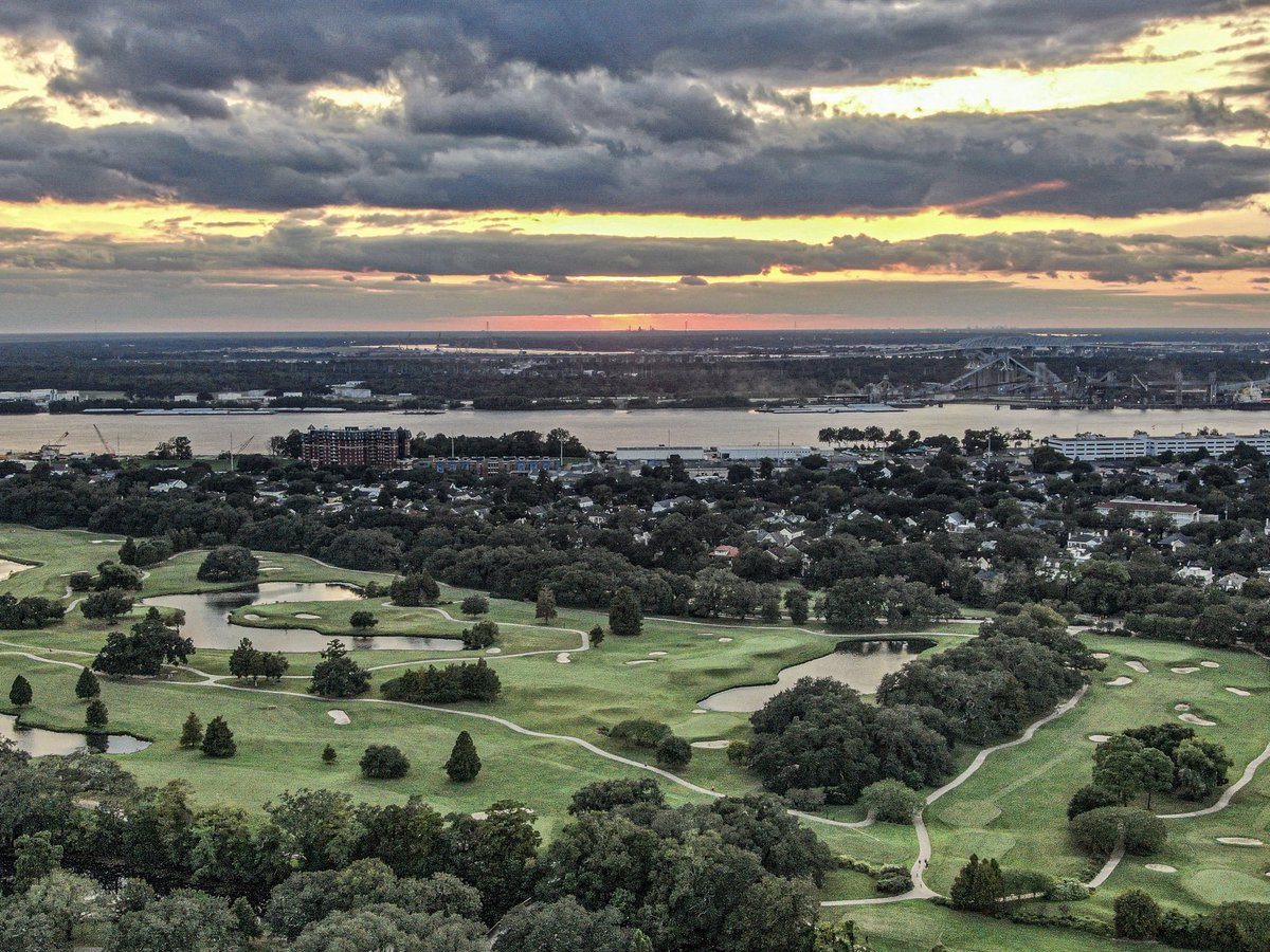 Audubon Park at sunset, New Orleans
