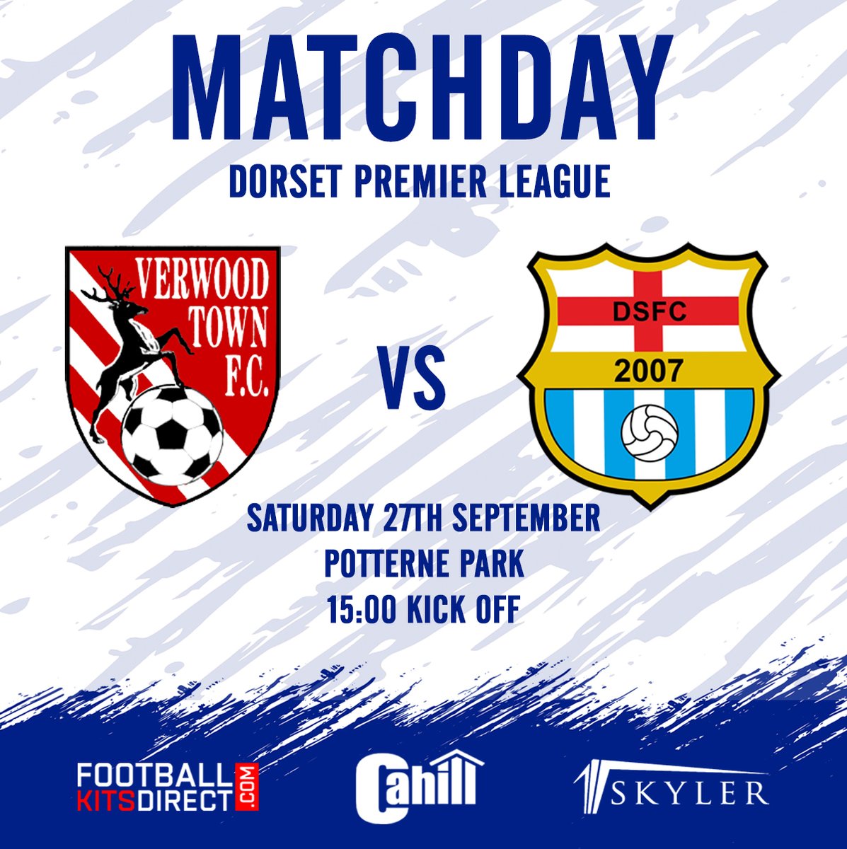 ⚽ IT'S MATCHDAYYY

We travel to Verwood Town this afternoon for our next Dorset Premier League game.

Kick-off: 15:00

COUS 💙