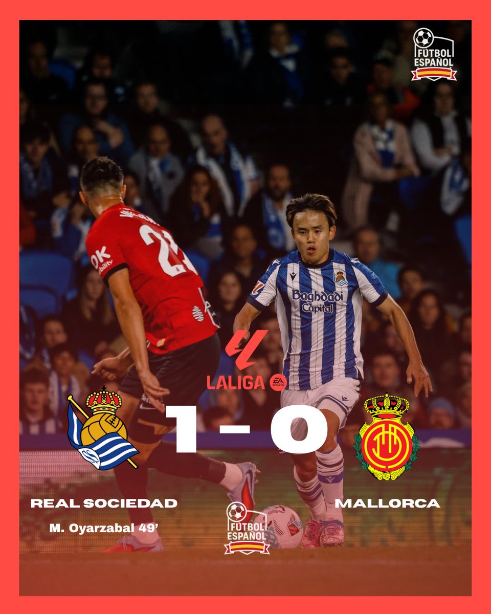 🏁 FINAL DE LOS PARTIDOS

Atlético de Madrid 3️⃣ - 2️⃣ Rayo Vallecano

Real Sociedad 1️⃣ - 0️⃣ RCD Mallorca

💬 El <a href="/Atleti/">Atlético de Madrid</a> completa una gran remontada gracias a un estelar Julián Álvarez ante el <a href="/RayoVallecano/">Rayo Vallecano</a> mientras que la <a href="/RealSociedad/">Real Sociedad Fútbol</a> triunfa por la mínima ante el <a href="/RCD_Mallorca/">RCD Mallorca</a>