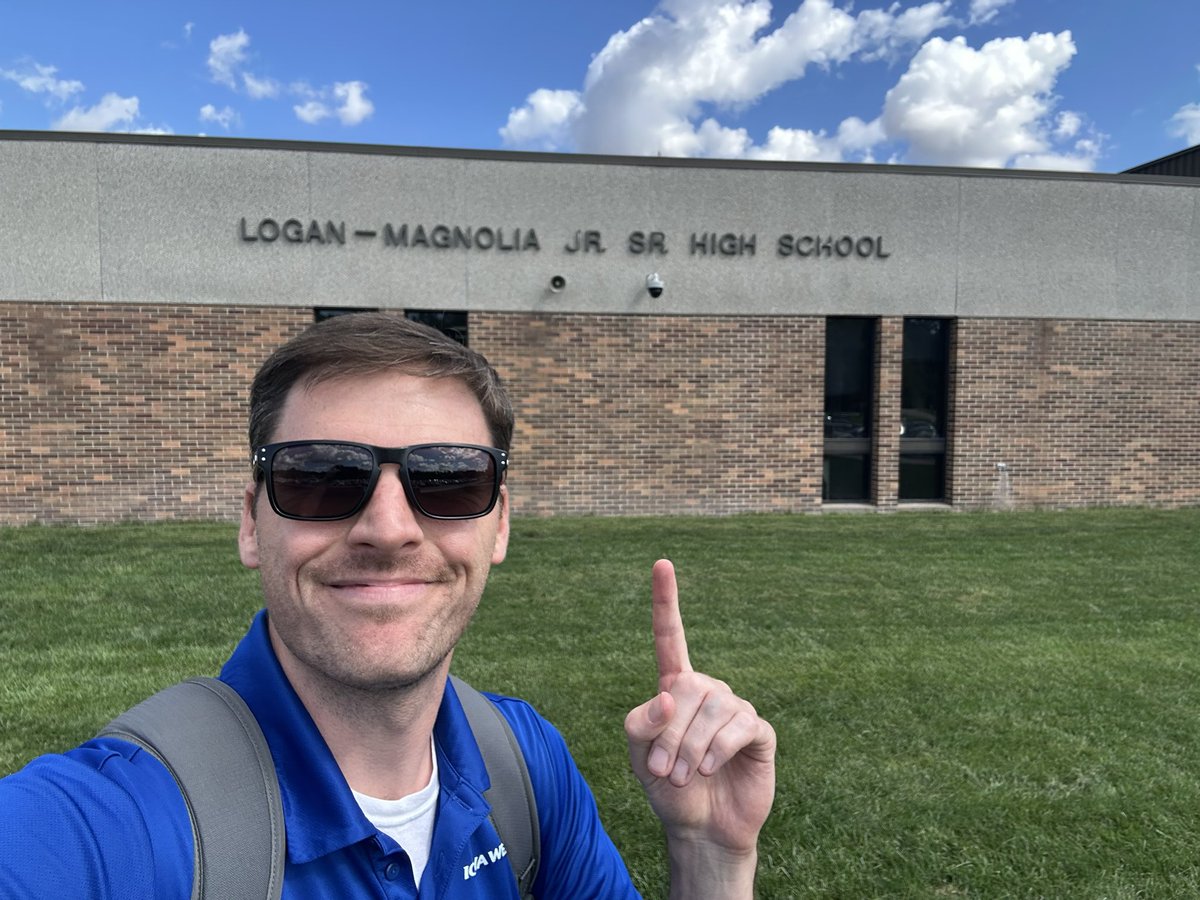 Hello!! Matt here!! Today I had the pleasure of attending the college and career at Burke High School in the morning. Then off to Logan, IA in the afternoon to visit their high school. Both events were well attended and many students learned more about Iowa Western. #GoReivers