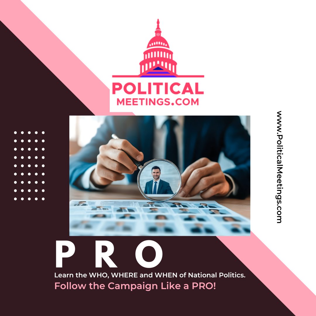 PoliMeetings's tweet photo. The WHO, WHERE And WHEN of National Politics. #politics #politicalresearch https://t.co/TpPrHRdF2Q