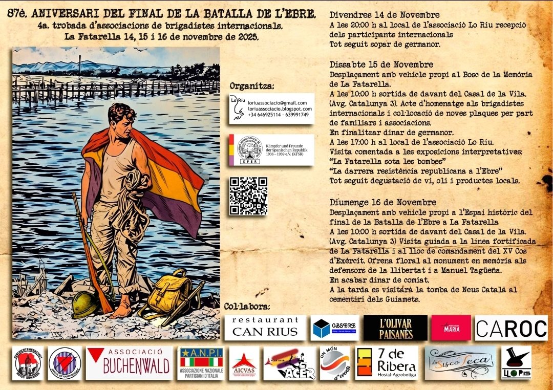 Trobada internacional. 14, 15 16 de novembre La Fatarella