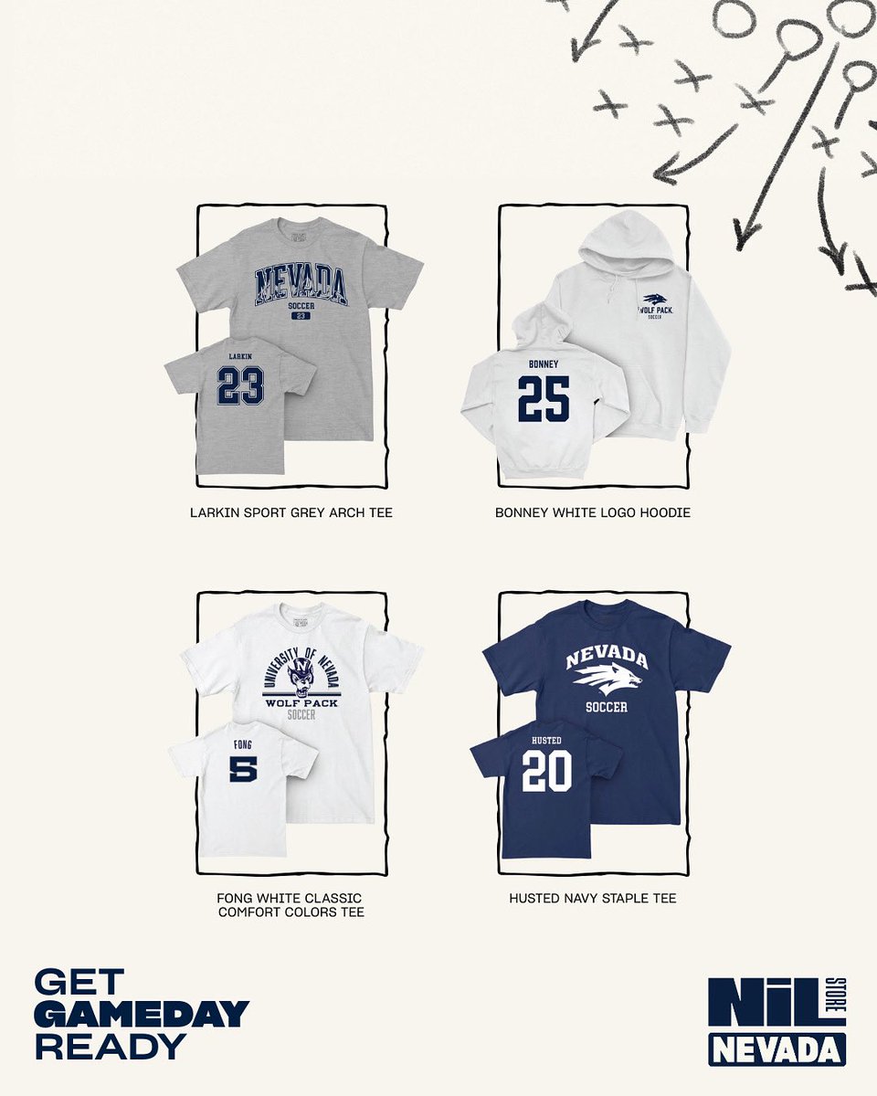 Get Gameday ready with us for <a href="/NevadaWSOC/">Nevada Women’s Soccer</a> MW conference play!!

Shop Here: nil.store/nevada