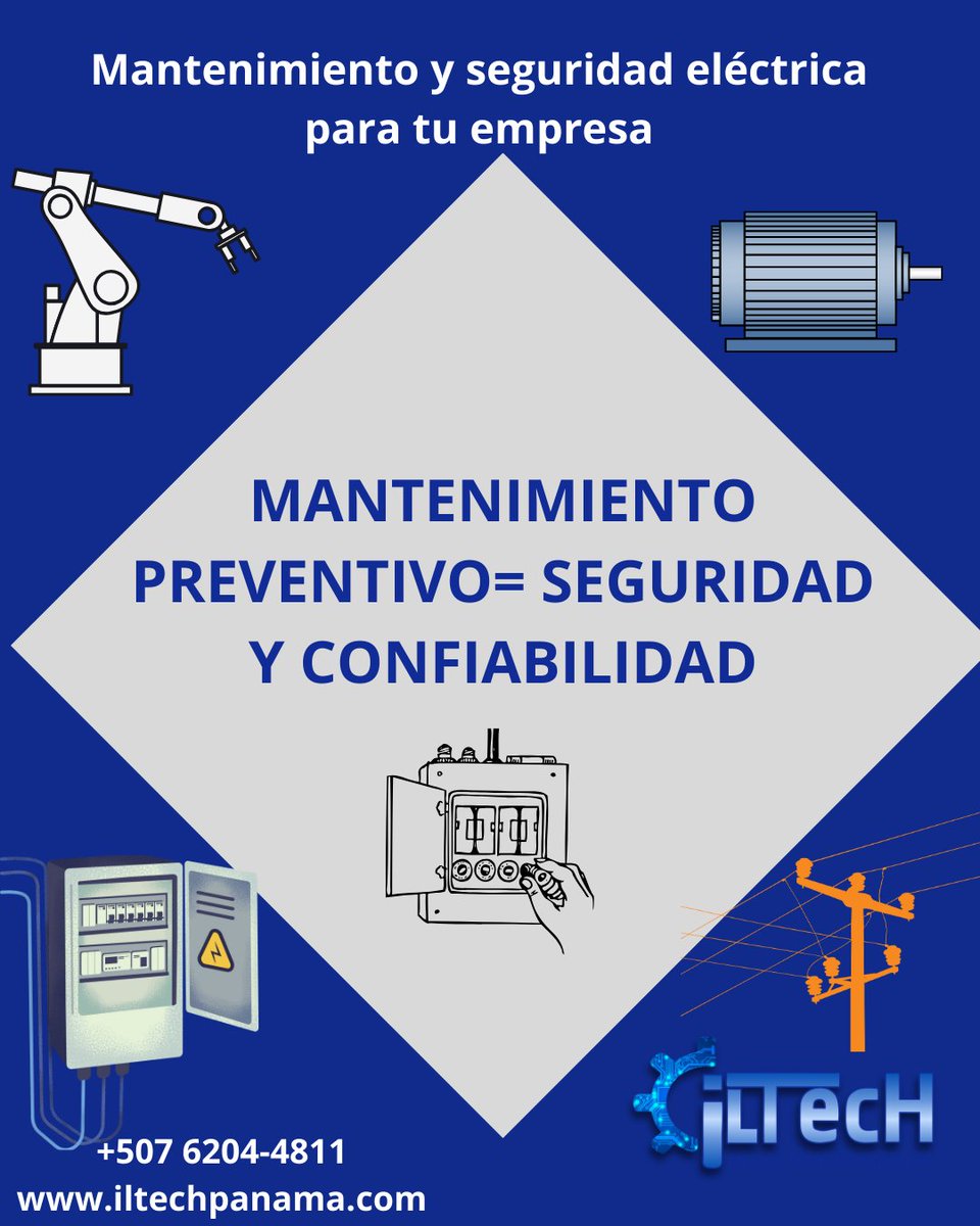 iLTech_panama's tweet image. 🔧 Mantenimiento preventivo = seguridad y confiabilidad ⚡
En ILTECHPANAMA prevenimos fallas y garantizamos la continuidad de tus operaciones eléctricas.
👉 La prevención es la mejor inversión.

#ILTECHPANAMA #MantenimientoElectrico #Seguridad