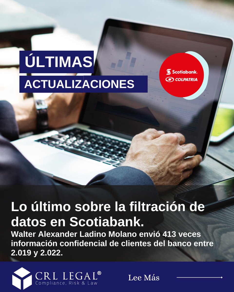 LegalCRL's tweet photo. En CRL Legal acompañamos a las organizaciones en la construcción de programas de cumplimiento efectivos, diseñados para prevenir, identificar y mitigar riesgos legales, operativos y reputacionales.

#Compliance  #GestiónDeRiesgos #Transparencia https://t.co/B1K7HN3rqS