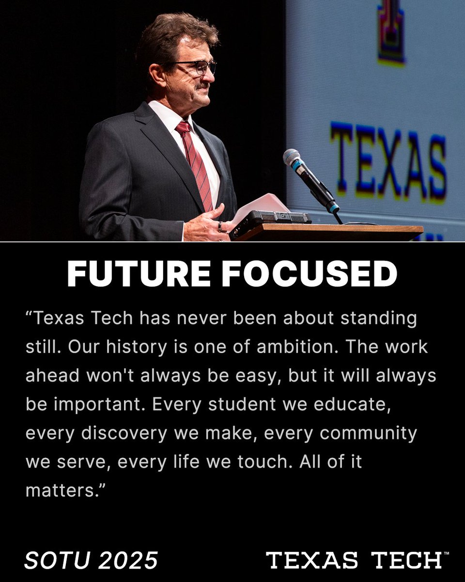 TexasTech's tweet image. What we do here matters far beyond our campus boundaries.