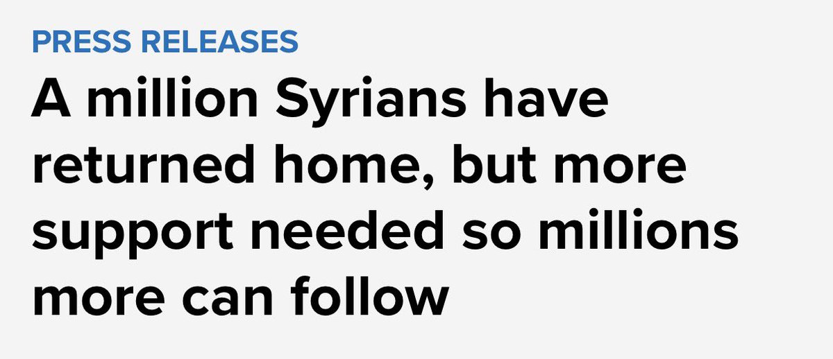 It's official: less than one year after the fall of Assad, more than one million Syrians have returned to Syria.

You solve a refugee crisis by eliminating the cause of the crisis — not through immigration austerity.

When Maduro goes, millions of Venezuelans will also return.