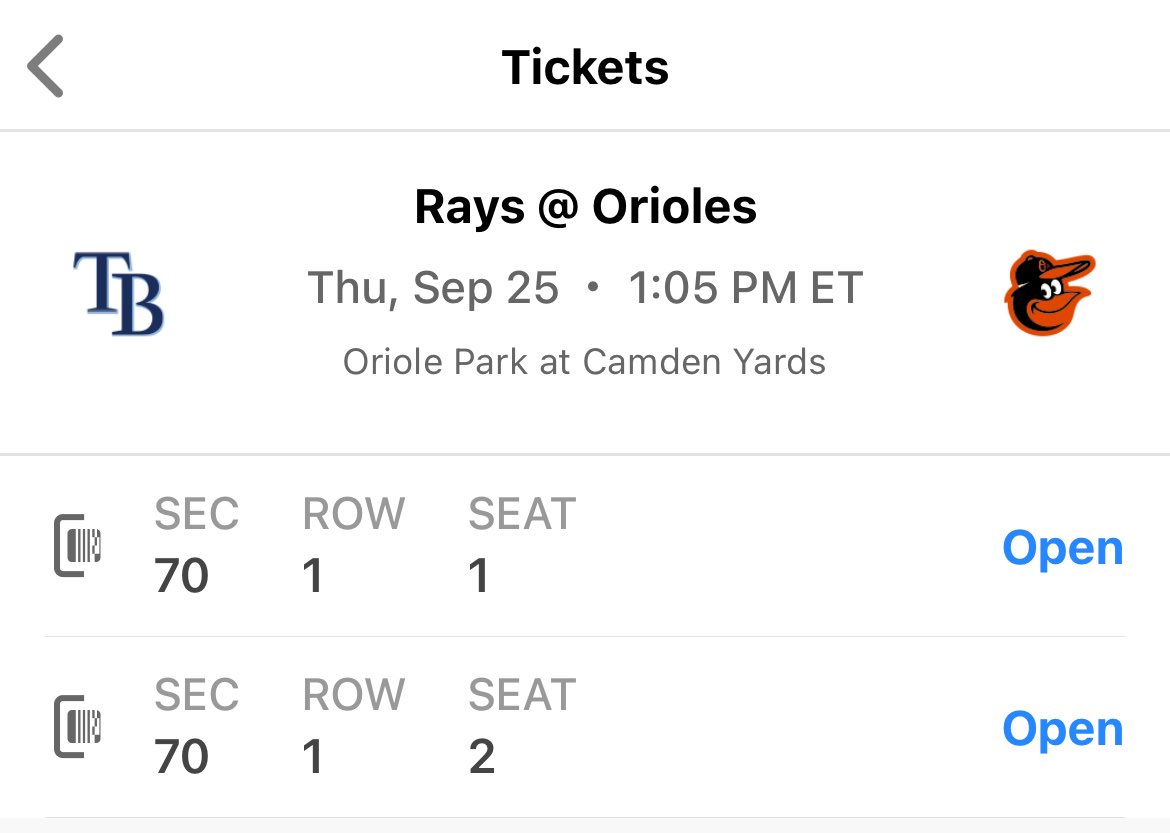 Hey gang thanks to the generosity of <a href="/TeddyFade05/">Stone</a> I’ve got two tickets to tomorrow’s game to give away!!

Please only  enter if you can go. To enter retweet and comment below. I’ll select a winner in the 5th inning tonight. #Birdland