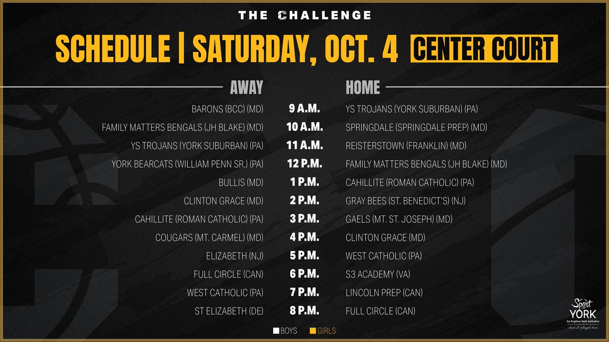 The Challenge (@thechallenge___) on Twitter photo SATURDAY: DAY 1️⃣ SCHEDULE 
October 4th, 2025 
Courts 1-4 (Part 1/2) SATURDAY: DAY 1️⃣ SCHEDULE 
October 4th, 2025 
Courts 1-4 (Part 1/2)