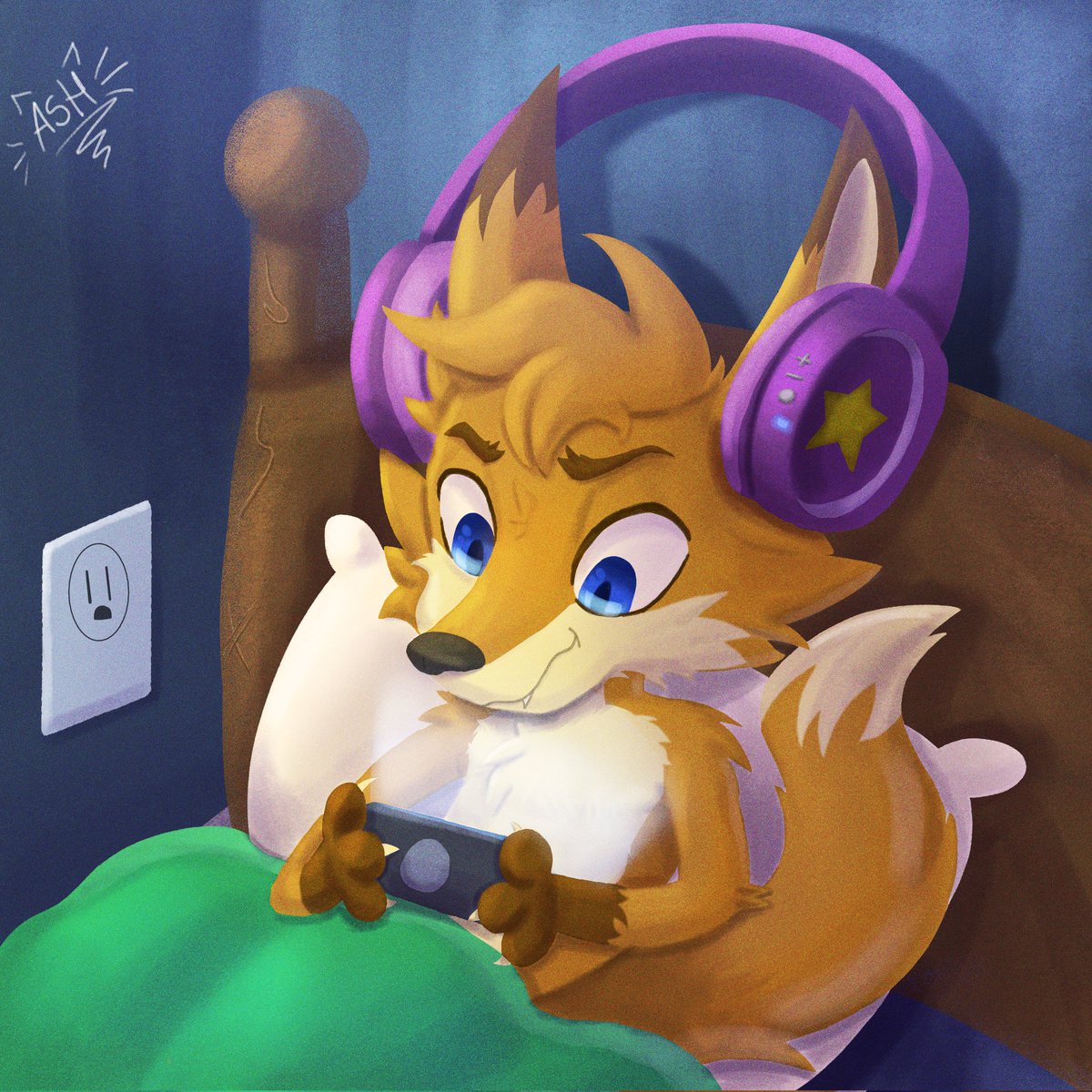 Just chilling ✨💫
#furry #fox #headphones #music #digitalart #furryartist #furryartwork