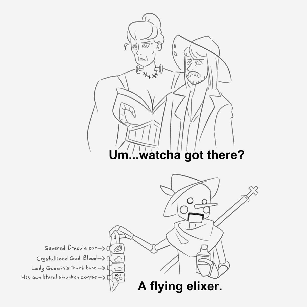 c0nwise's tweet photo. Pt 2 of silly TAZ vs Dracula drawings

This campaign is everything to me
#theadventurezone #taz #tazvsdracula #mcelroys https://t.co/DSZ7SoGBdV