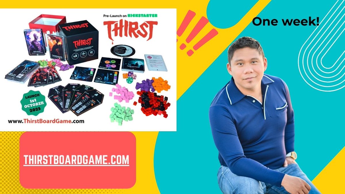 Just 1 week till the launch for Thirst! Perfect theme for the Halloween season! I had the pleasure to voice the Explainer videos for this game. Thanks Tim from Design Thinking Games for choosing me for this project :) 

Check it out! kickstarter.com/projects/desig…