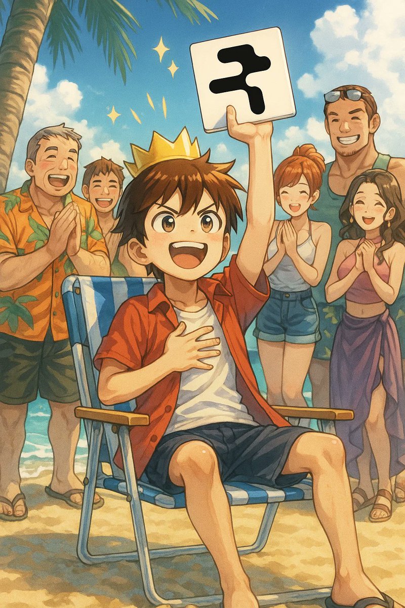 On the surface it looks like a beach scene and a king surrounded by admirers. 

But look deeper: the king is the tide, pulling everything toward him. <a href="/RialoHQ/">Rialo</a> is that tide for crypto apps—quiet, powerful, impossible to resist.