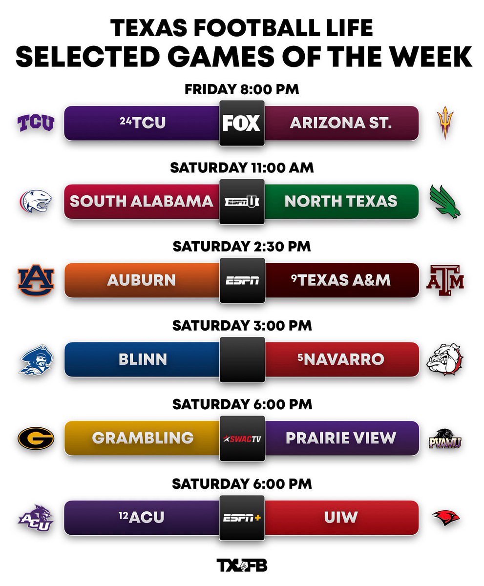 Another fun weekend of football in Texas on the menu 🤠🏈