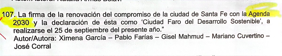 Mientras que nuestro Presidente advierte sobre los malos resultados de la implementación de la "Agenda 2030", los diputados provinciales de Pullaro la quieren declarar de interés...