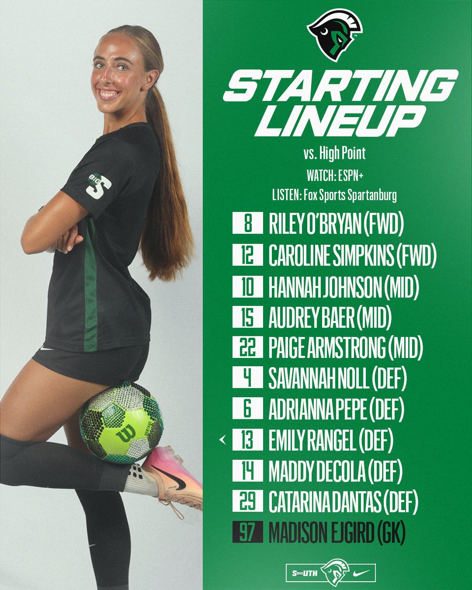 Our Starting XI for tonight's first conference home match! Here we go!

#SpartanArmy ⚔️