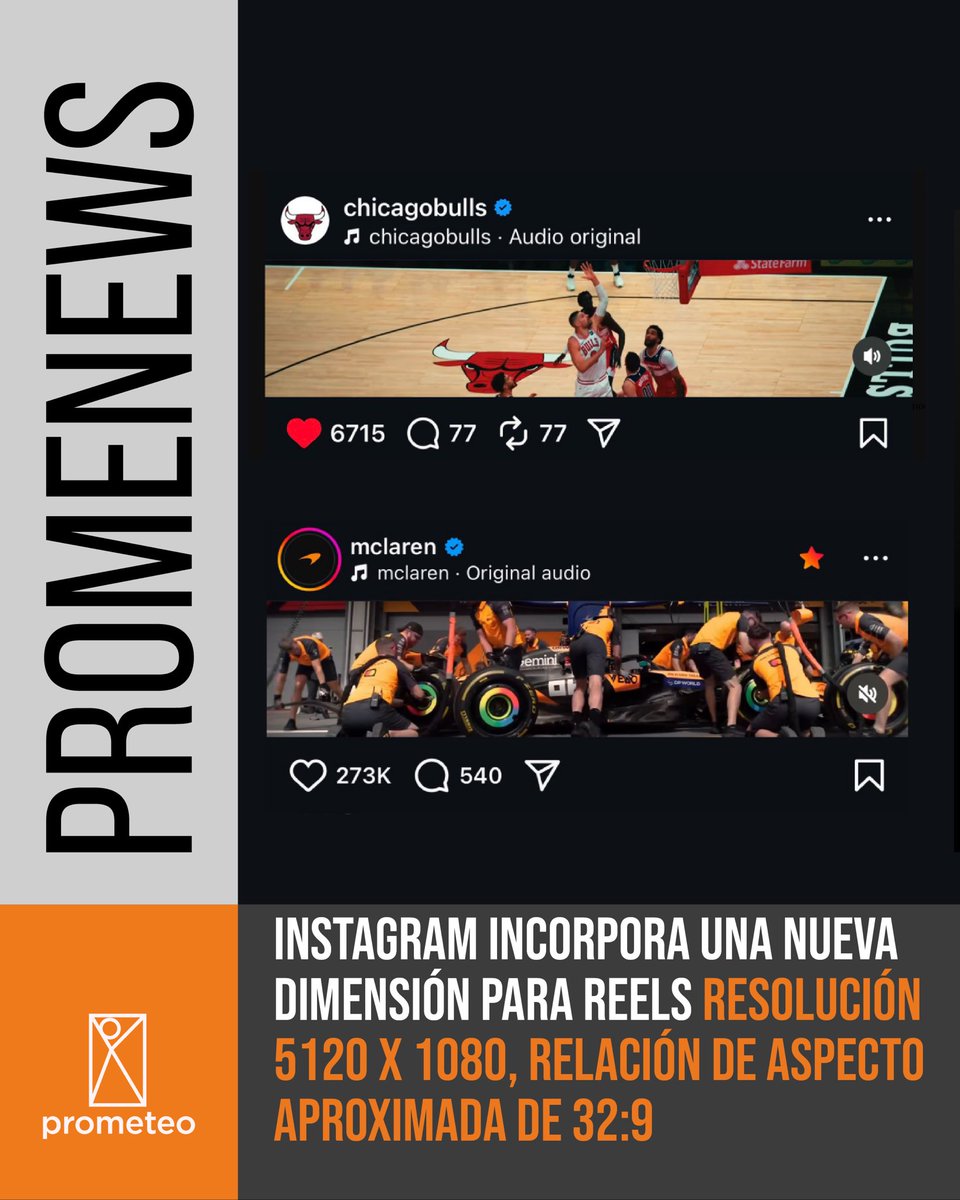 #Instagram trae una tendencia que está revolucionando los Reels: el formato ultra-wide 🖼️📱

Con resolución 5120x1080, este formato panorámico rompe la verticalidad de los videos y ofrece una experiencia cinematográfica dentro de la app. 😱🔥

 #Reels #UltraWide #Promenews