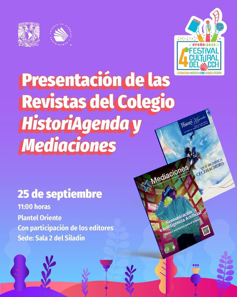 Mañana se presentará nuestro número 9. Comunicación e inteligencia artificial en <a href="/cchoriente/">CCH ORIENTE INFORMA</a> 
Les esperamos 👇🏾