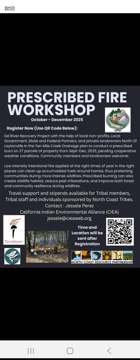 Live Prescribed Fire Event.
Our first burn scheduled for October 25th, 2025.
Broadcast timber understory.