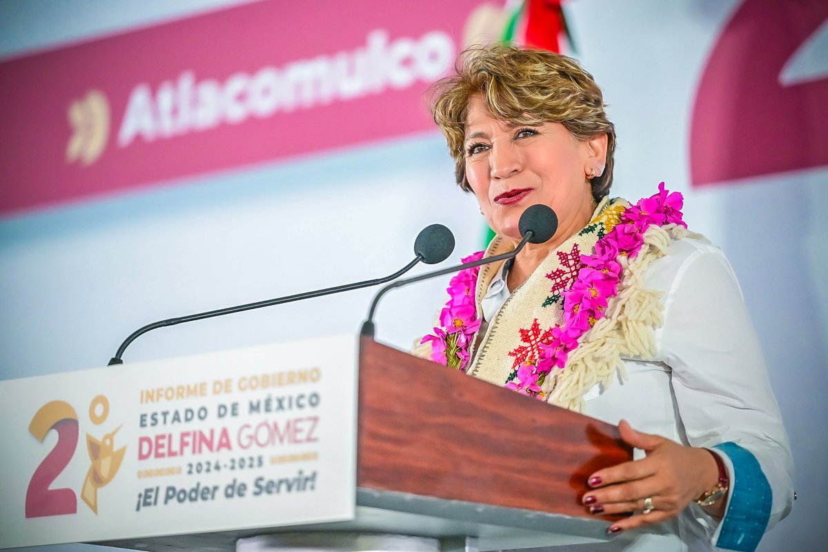 SeducEdoMex's tweet photo. 📍En #Atlacomulco, la Gobernadora @delfinagomeza presentó su informe regional en el marco del Segundo Informe de Gobierno. https://t.co/G1PX33u8H7