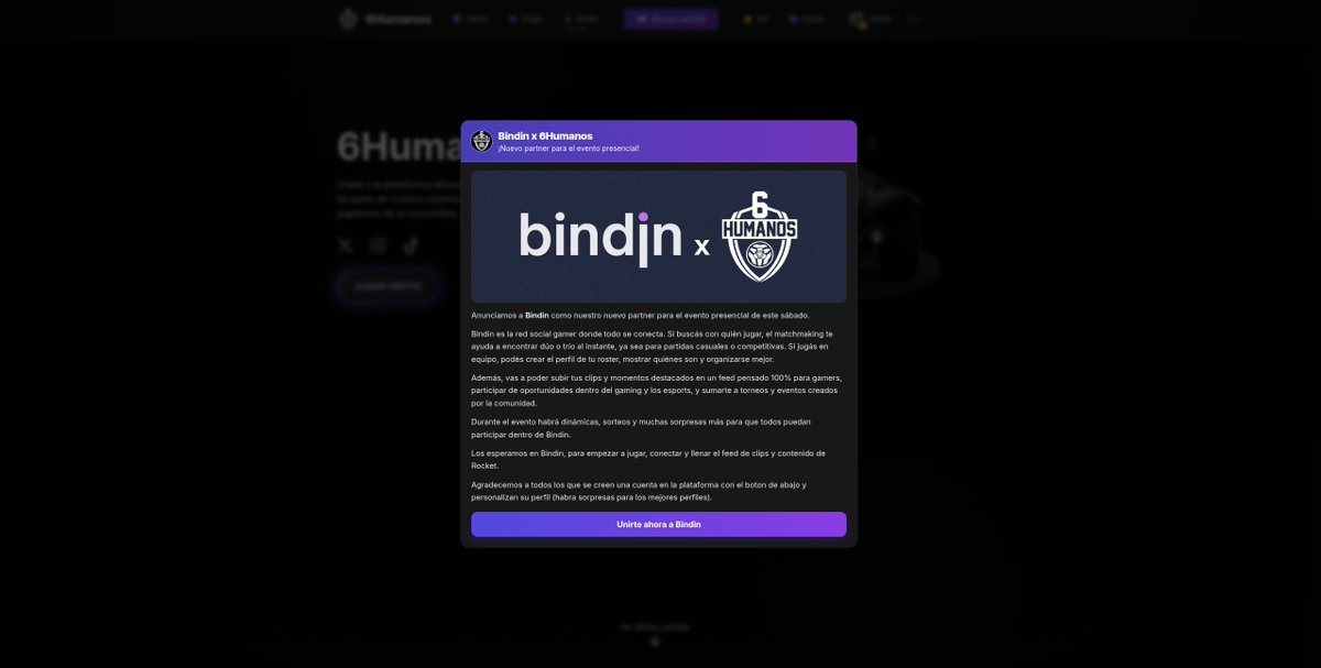 Muchas gracias a la gente de <a href="/bindin_gg/">Bindin</a> que nos van a dar una mano para realizar el evento del sabado, nos ayudarian mucho creandose una cuenta desde aca: bindin.gg/account/signup…
Armense buenos perfiles que vamos a estar dando premios a los mejores <3