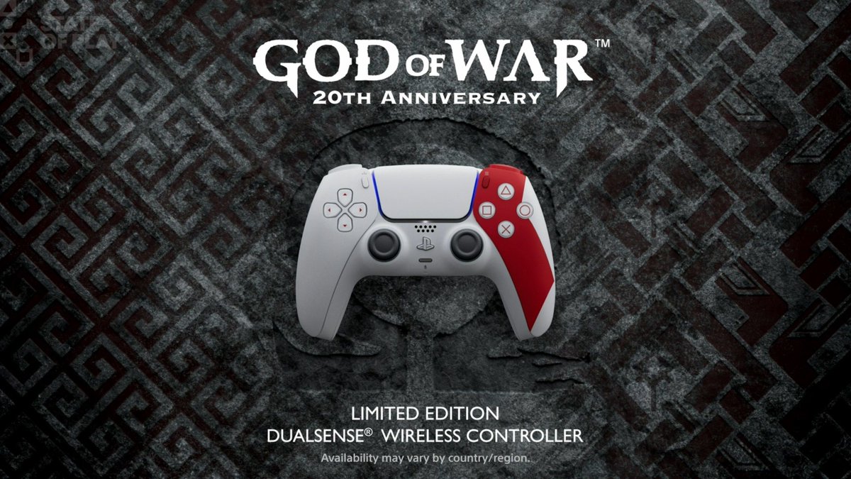 DisTrackers's tweet image. God of War PS5 Controller drops on 10/3!
.
#GodofWar #PS5 #PlayStation #VideoGame #DisTrackers