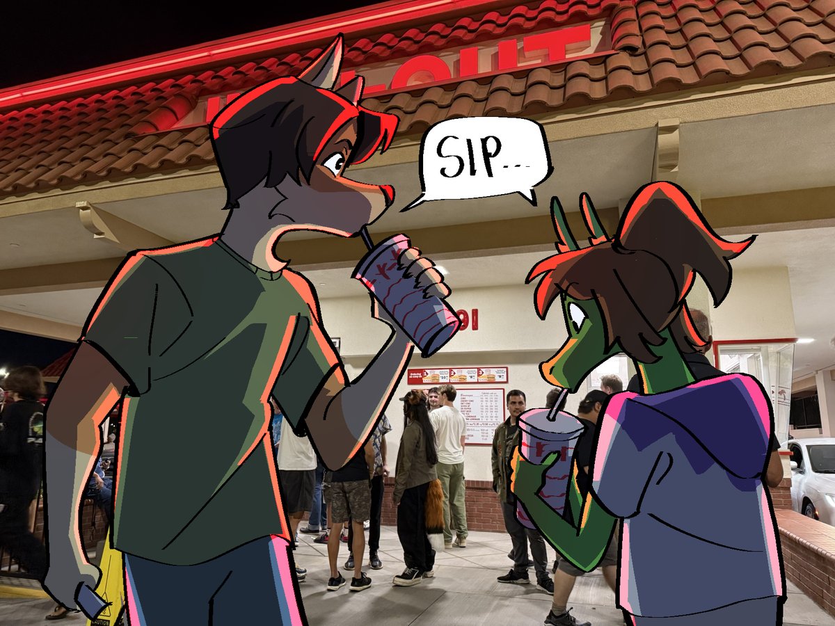 Went to In-n-Out during day 0 set up of #AFC2025. Haven't had much time to draw these little moments because how busy the con was. Slowly posting more of the stuff up.