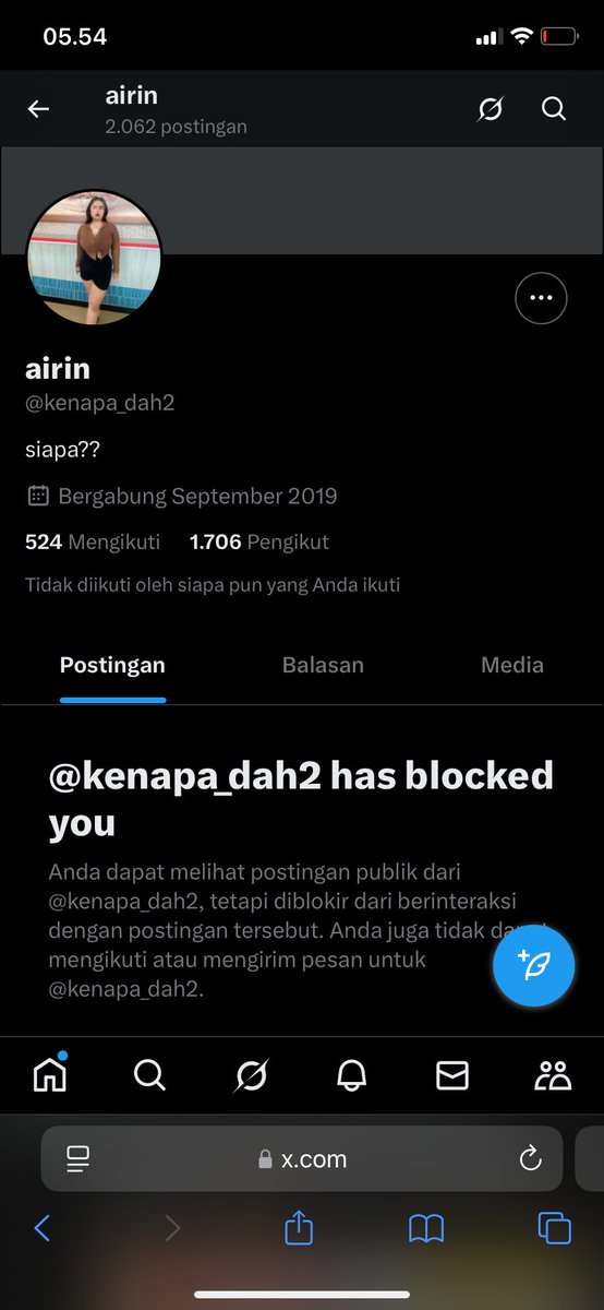ini jg ya usernmae (<a href="/kenapa_dah2/">airin</a>) *cari lg jg krna ak jg diblok* ak tau dia siapaa btw wkwk tp jgn ketipu lg jg yaaa entah itu berupa finansial atau baper baperan, makasi😘🤏🏼