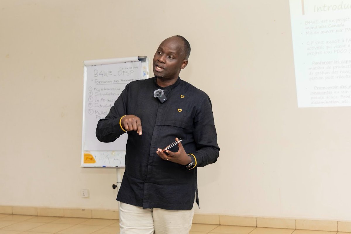 Under the #B4WE project, <a href="/Cipotato/">International Potato Center</a>, @BiovCIAT &amp; partners are empowering rural communities in Eastern #DRC. A TOT in Huye- Rwanda (22–26 Sept) is building skills on #OFSPvine/roots production, pest management, nutrition &amp; processing—benefiting 2M people, 60% women &amp; girls.