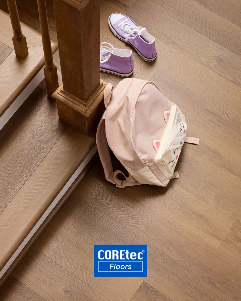 RusmurFloors's tweet image. Back to School, Back to Routine! 🎒👟 From muddy sneakers to dropped backpacks, #COREtec floors are built to handle the hustle and bustle of school season.

Floor Pictured: COREtec Originals in Rogers Hickory