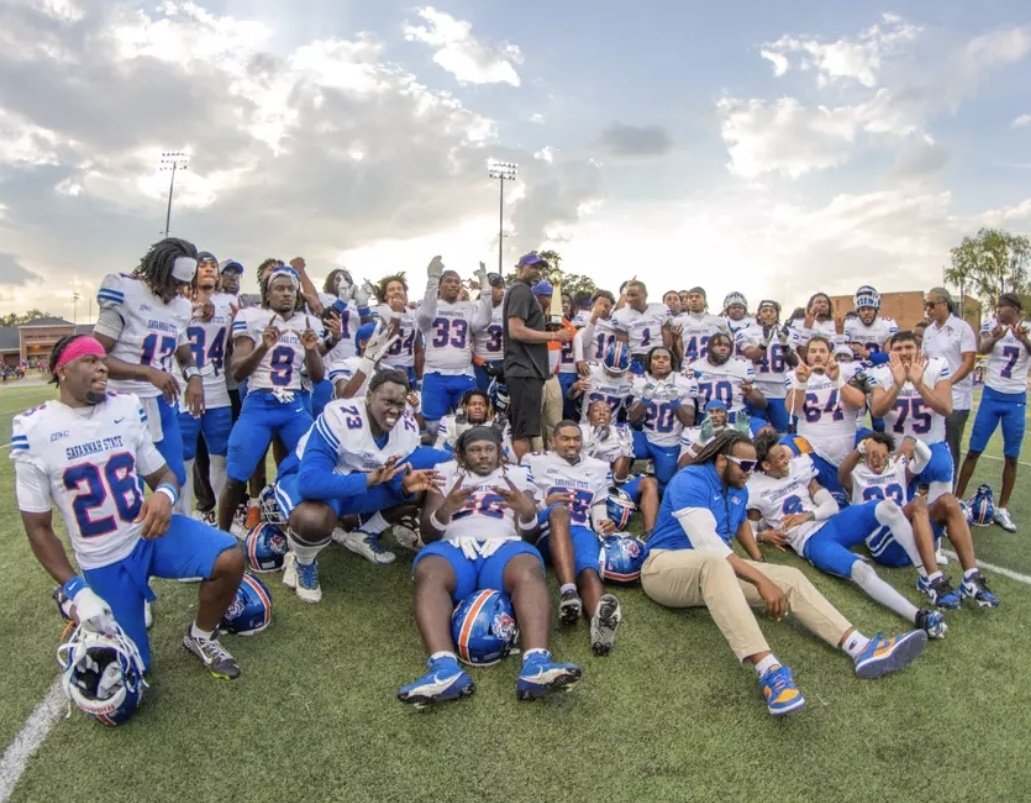 Coach Aaron Keaton Savannah State wins the Prince Hall Americanism Football Classic against Miles College