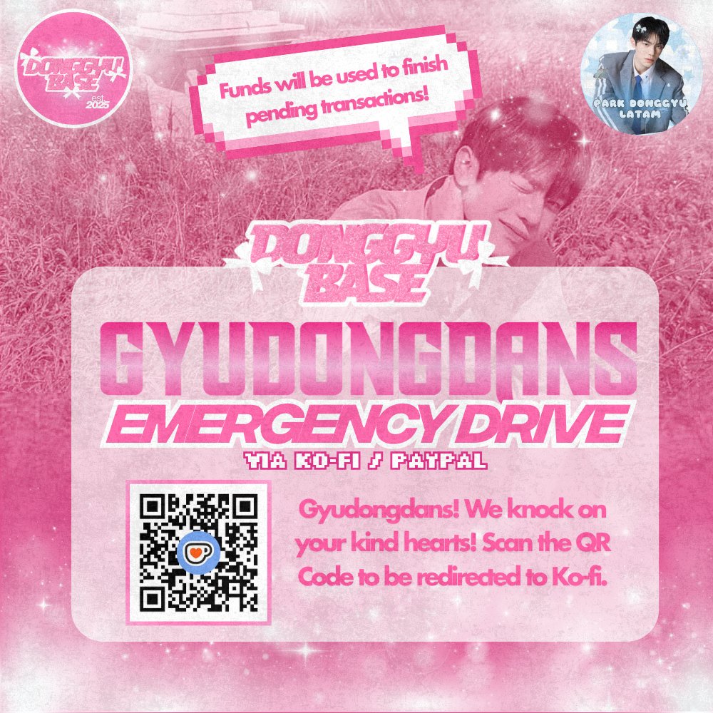 [🚨] EMERGENCY FUND DRIVE

GYUDONGDANS! Since the finale nears us, we still have ongoing pending transactions with our preparations for the finale. It would be appreaciated if you could help us via donation. (Ko-Fi or Paypal)

All the funds gathered during the finale drive has