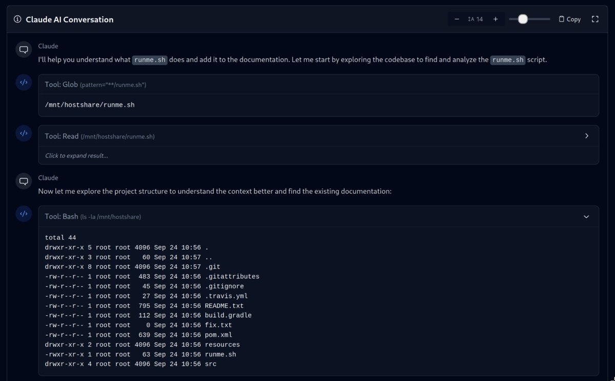 RepoBird's tweet photo. Full transparency - No more AI Coding black boxes.

https://t.co/dY6VqKhhJD now shows the FULL conversation with Claude - every message, tool call, and decision in a clean human-readable format.

#claudecode #DevOps #DeveloperExperience https://t.co/9MXGwjxwvm