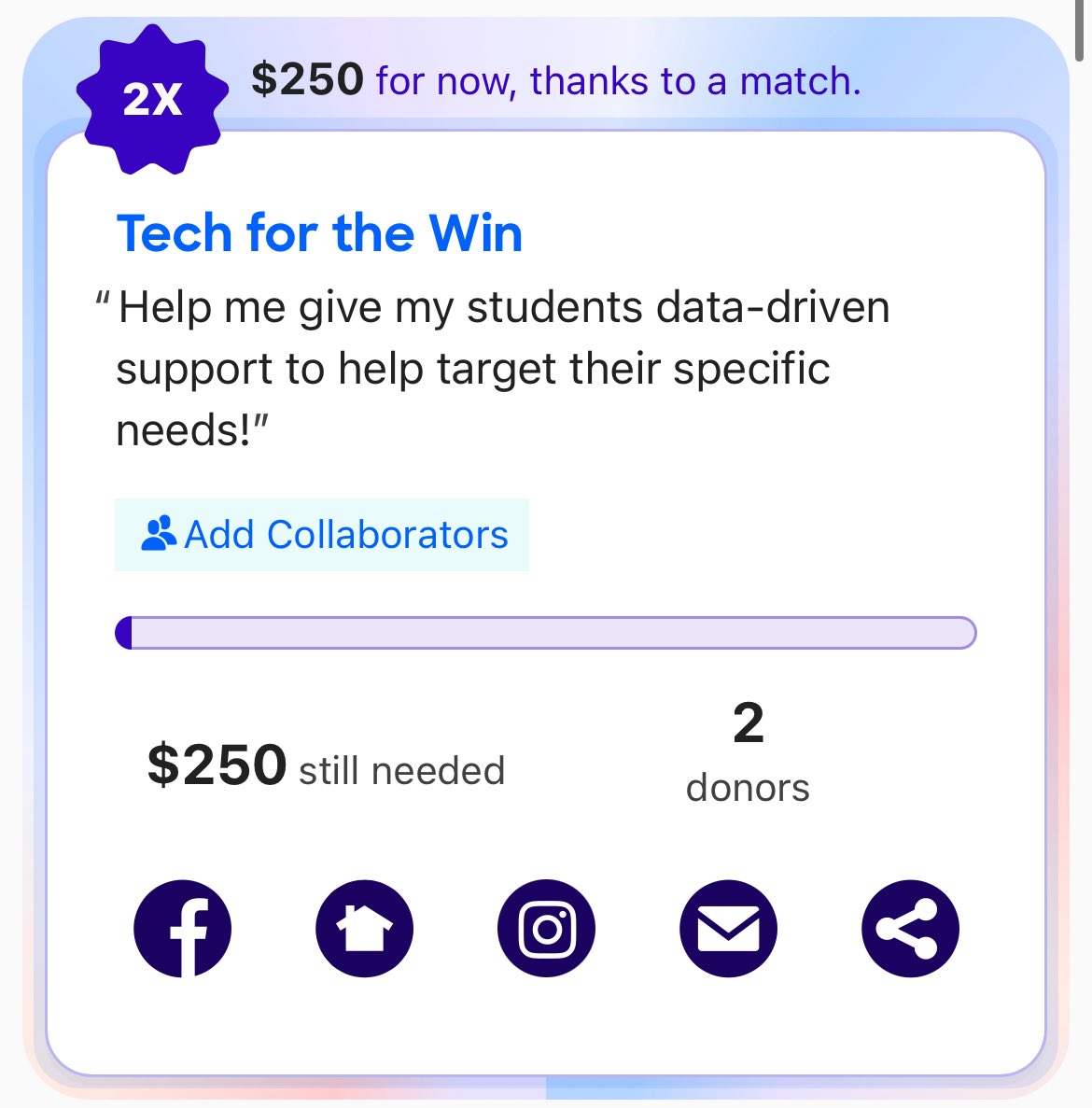 Praying that I can get this funded during the match offer!! 

secure.donorschoose.org/project/tech-f…
