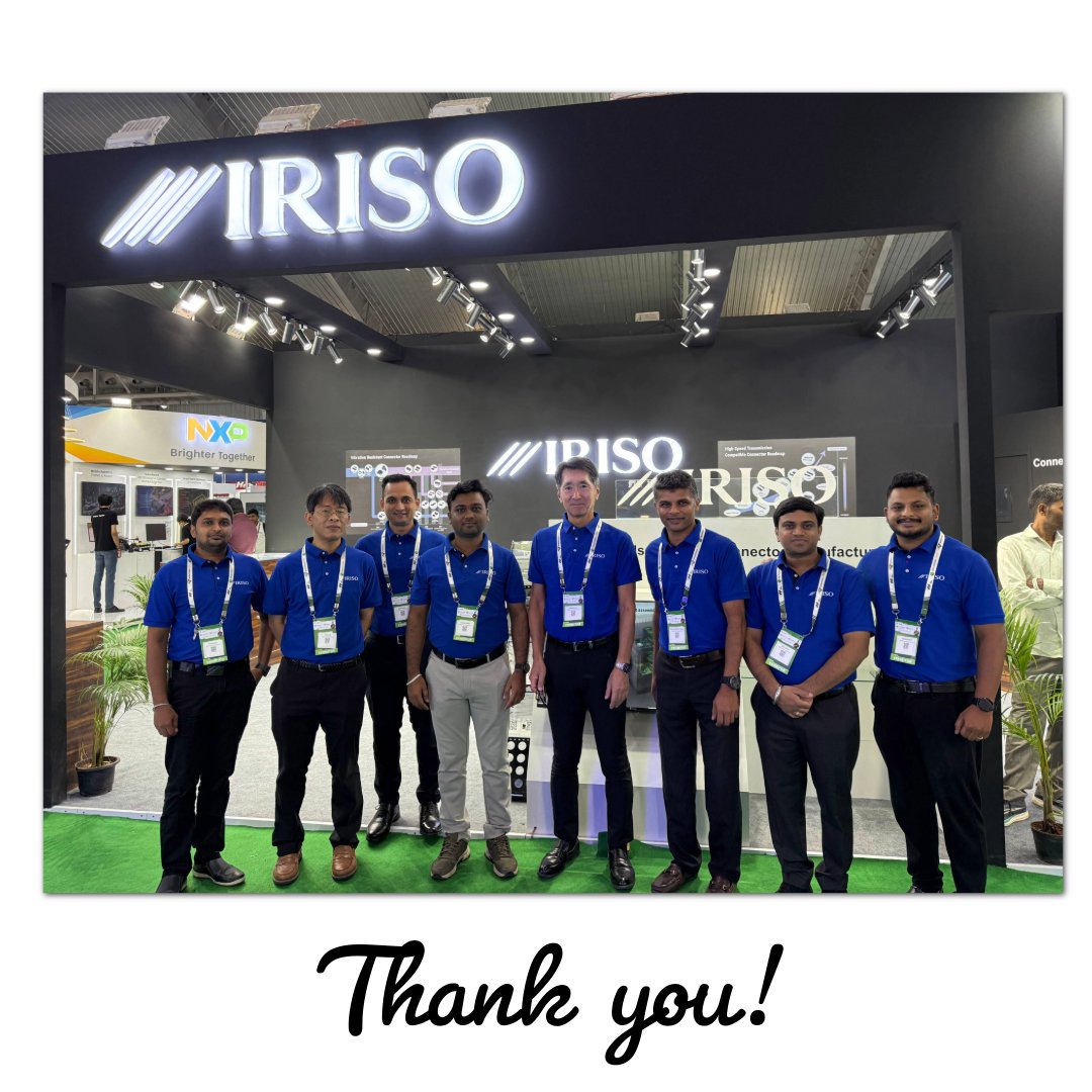 IRISO_USA's tweet image. If you stopped by the IRISO booth at Electronica India—thank you! The IRISO Electronics India team loved connecting and showcasing our tech! #ElectronicaIndia #IRISOUSA