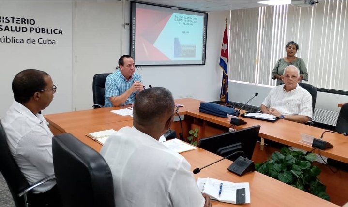 Oidni Naranjo (@oidnin) on Twitter photo Participamos junto a <a href="/japortalmiranda/">José Angel Portal Miranda</a> en Consejo de Dirección del <a href="/MINSAPCuba/">Ministerio de Salud Pública de Cuba</a> donde rinde cuenta el Departamento de Atención a la Población sobre el cumplimiento del plan de acción del sistema de atención a las quejas y peticiones de las personas al sector.
#CubaPorLaVida Participamos junto a <a href="/japortalmiranda/">José Angel Portal Miranda</a> en Consejo de Dirección del <a href="/MINSAPCuba/">Ministerio de Salud Pública de Cuba</a> donde rinde cuenta el Departamento de Atención a la Población sobre el cumplimiento del plan de acción del sistema de atención a las quejas y peticiones de las personas al sector.
#CubaPorLaVida