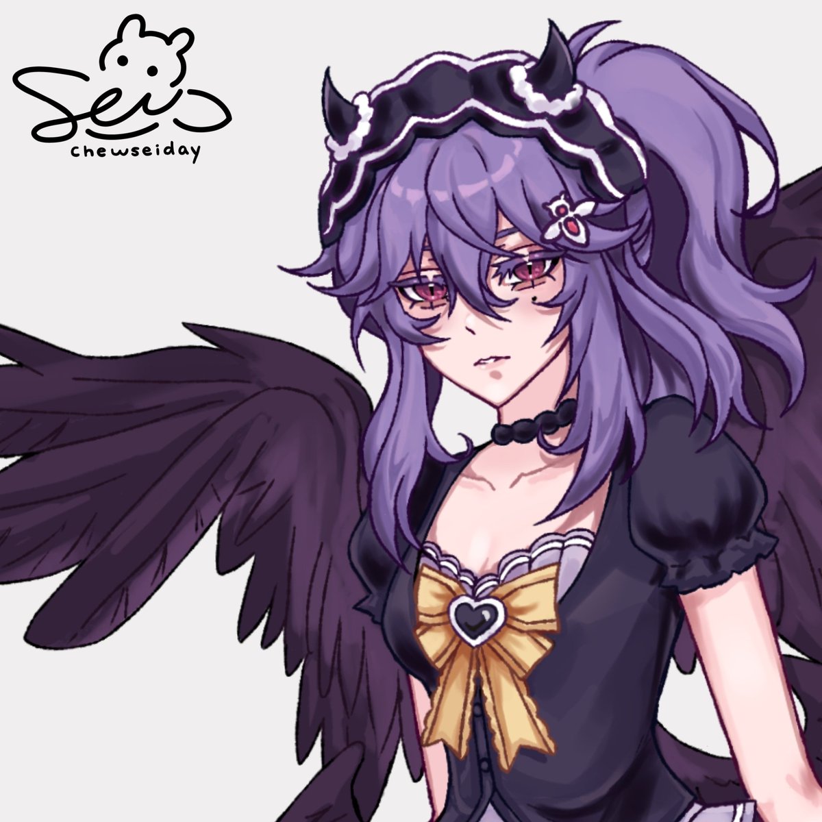 chewseiday's tweet image. Re-made my character sheet of my persona 💜

#digitalart #charactersheet