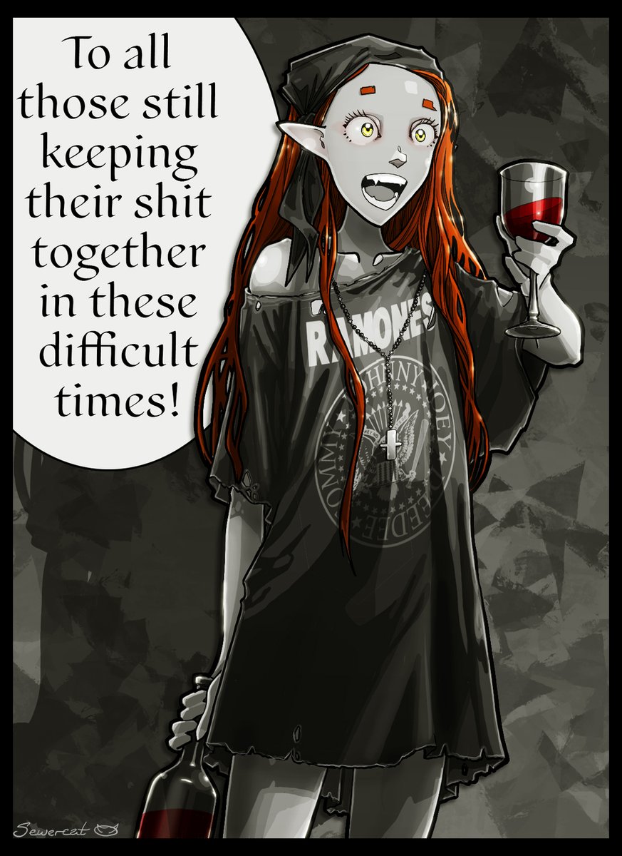 Some traditional alchemy emboldens the elf to offer a toast...
