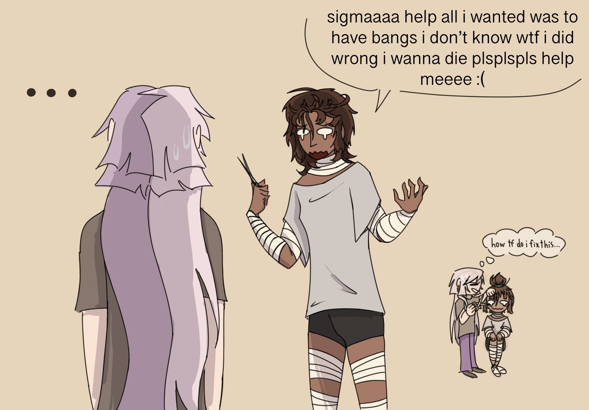 t4tsigzaii's tweet photo. It ok dazai bangs are hard #sigzai #transzaiweek2025 (day 3: hair cuts) https://t.co/eW9VhAxhm3