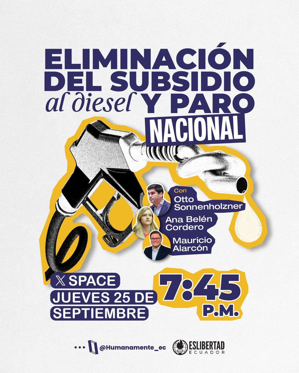EsLibertadEc's tweet photo. Los esperamos el día de mañana con @Humanamente_ec, @JorgeChuya_, @ottosonnenh, @aiarconsalvador, y @abcorderoc vía Space 😎😎😎 https://t.co/7zjJRYE6wv