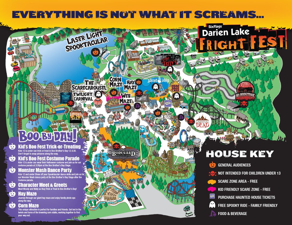 🗺️ Your guide to fall thrills &amp; family fun is here!
🎃 Kids Boo Fest by day: candy trails, games &amp; not-so-spooky fun 🍬
👻 Fright Fest by night: haunted houses, scare zones &amp; pure screams 💀

Plan your visit, pick your path, and get ready 👉 bit.ly/4mqLZIX