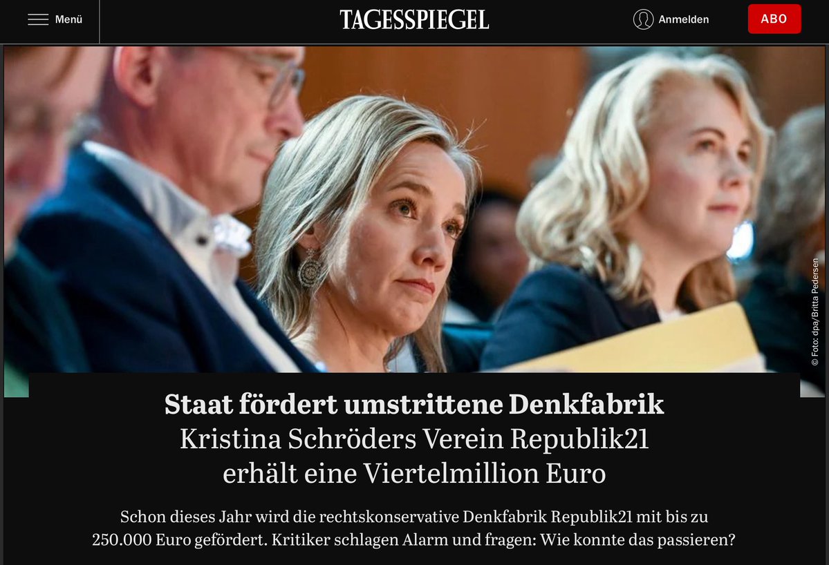 Wird R21 durch die Staatsförderung zur Regierungsorganisation? Stellt die CDU zu ihrer NGO-Anfrage jetzt noch eine Zusatz-Frage? Nötig wäre es bei einer Organisation, die sich als systematischer Türöffner für die als gesichert rechtsextremistisch eingestufte AfD betätigt.